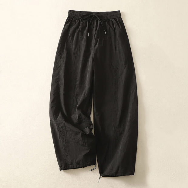 Buddha Stones Summer Vintage Plain Drawstring Cuffed Women's Pants With Pockets - Black - US8-10，UK/AU12-14，EU40-42 (2XL) - image 16