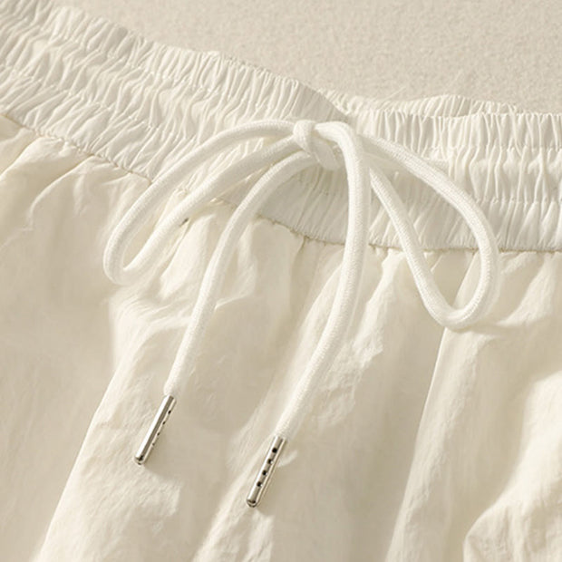 Buddha Stones Summer Vintage Plain Drawstring Cuffed Women's Pants With Pockets - image 8
