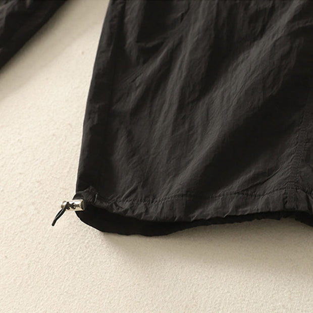 Buddha Stones Summer Vintage Plain Drawstring Cuffed Women's Pants With Pockets - image 20