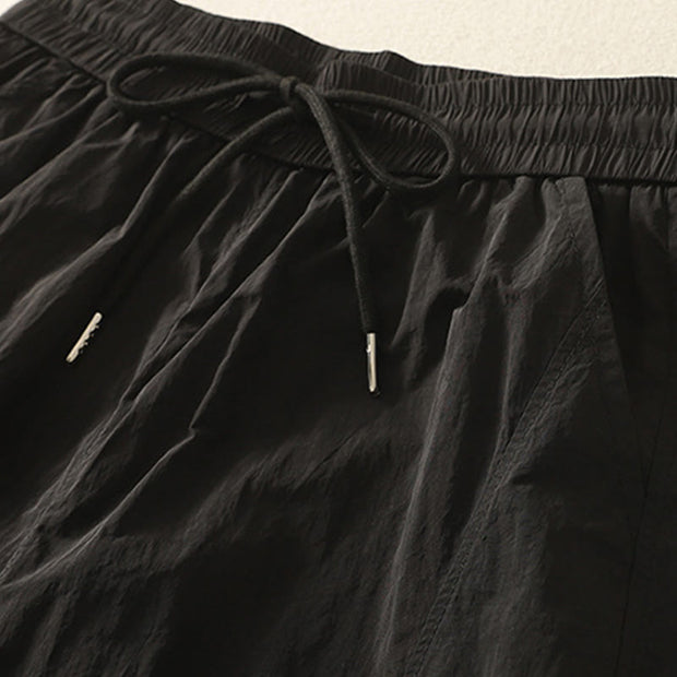 Buddha Stones Summer Vintage Plain Drawstring Cuffed Women's Pants With Pockets - image 18