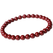 Buddha Stones Gourd Pearl Cinnabar Blessing Beads Bracelet - Cinnabar(Bead Size: 6mm) - image 9