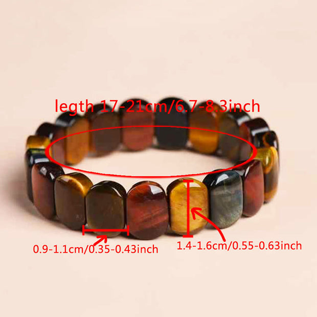 Buddha Stones Natural Colored Tiger Eye Oval Beads Strength Bracelet - image 9