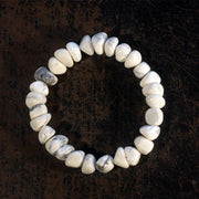 Buddha Stones White Turquoise Irregular Blocks Courage Bracelet - image 3