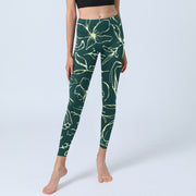 Buddha Stones Large Floral Petals Print Gym Leggings Women's Yoga Pants - image 6