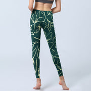 Buddha Stones Large Floral Petals Print Gym Leggings Women's Yoga Pants - image 7
