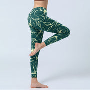 Buddha Stones Large Floral Petals Print Gym Leggings Women's Yoga Pants - image 4