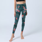 Buddha Stones Red Koi Fish Water Ripple Print Gym Leggings Women's Yoga Pants - image 6