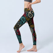 Buddha Stones Colorful Paisley Print Gym Leggings Women's Yoga Pants - image 3