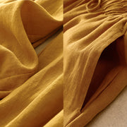 Buddha Stones Simple Embroidery 7-8 Length Cropped Women's Cotton Linen Harem Pants With Pockets - image 24