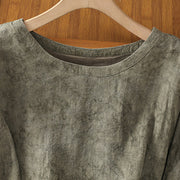 Buddha Stones Casual Crew Neck Women's Lace-up Half Sleeve Shirt - image 13