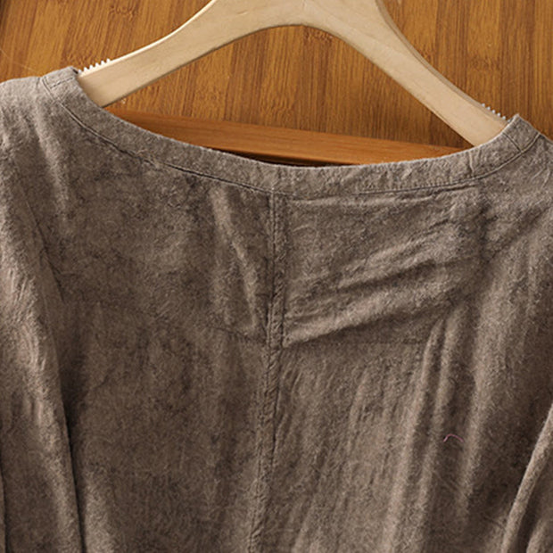 Buddha Stones Casual Crew Neck Women's Lace-up Half Sleeve Shirt - image 22