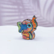 Buddha Stones 2Pcs Mini Rainbow Eucalyptus Elephant Carved Strength Decoration - image 3
