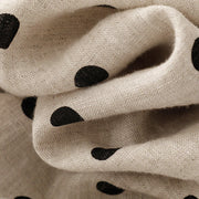 Buddha Stones Summer Polka Dot V-Neck Lace-up Cotton Linen Midi Dress With Pockets - image 20