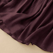 Buddha Stones Summer Solid Color Elastic Waist Drawstring Women's Skirt - image 19