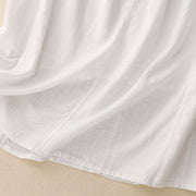 Buddha Stones Drawstring A-line Elastic Waist Cotton Women's Skirt With Button Pockets - image 12