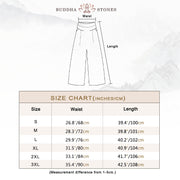 Buddha Stones Plain Color Cotton Linen High Waist Wide Leg Pants With Pockets
