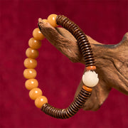 FREE Today: Happiness Wisdom Tibetan Bodhi Seed Dzi Bead Coconut Shell Bracelet