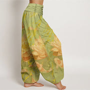 Buddha Stones Casual Lotus Flower Koi Fish Pattern Women's Harem Pants - image 11