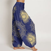 Buddha Stones Casual Mandala Om Symbol Sun Pattern Women's Harem Pants - image 8