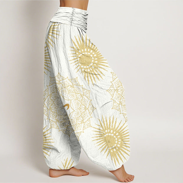Buddha Stones Casual Mandala Om Symbol Sun Pattern Women's Harem Pants - image 11