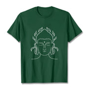 Buddha Stones Casual Buddha Outline Lotus Petal Pattern Tee T-shirt - ForestGreen - 2XL - image 11