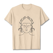 Buddha Stones Casual Buddha Outline Lotus Petal Pattern Tee T-shirt - Bisque - 2XL - image 9
