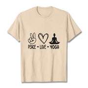 Buddha Stones Casual Hand Gesture Heart Yoga Pose Pattern Tee T-shirt - Bisque - 2XL - image 9