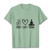 Buddha Stones Casual Hand Gesture Heart Yoga Pose Pattern Tee T-shirt - PaleGreen - 2XL - image 15