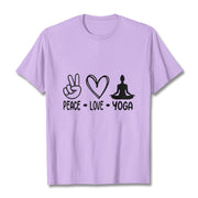 Buddha Stones Casual Hand Gesture Heart Yoga Pose Pattern Tee T-shirt - Plum - 2XL - image 17