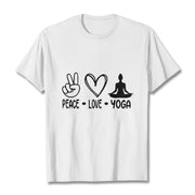 Buddha Stones Casual Hand Gesture Heart Yoga Pose Pattern Tee T-shirt - White - 2XL - image 1