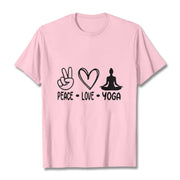 Buddha Stones Casual Hand Gesture Heart Yoga Pose Pattern Tee T-shirt - LightPink - 2XL - image 13