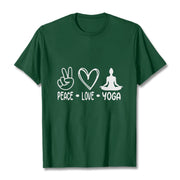 Buddha Stones Casual Hand Gesture Heart Yoga Pose Pattern Tee T-shirt - ForestGreen - 2XL - image 11