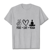 Buddha Stones Casual Hand Gesture Heart Yoga Pose Pattern Tee T-shirt - LightGrey - 2XL - image 20