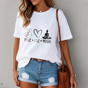 Buddha Stones Casual Hand Gesture Heart Yoga Pose Pattern Tee T-shirt - image 3