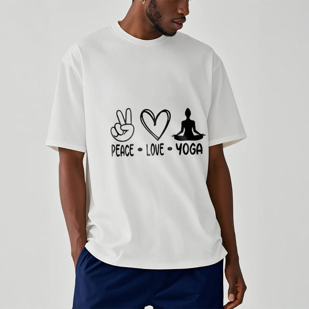 Buddha Stones Casual Hand Gesture Heart Yoga Pose Pattern Tee T-shirt - image 2