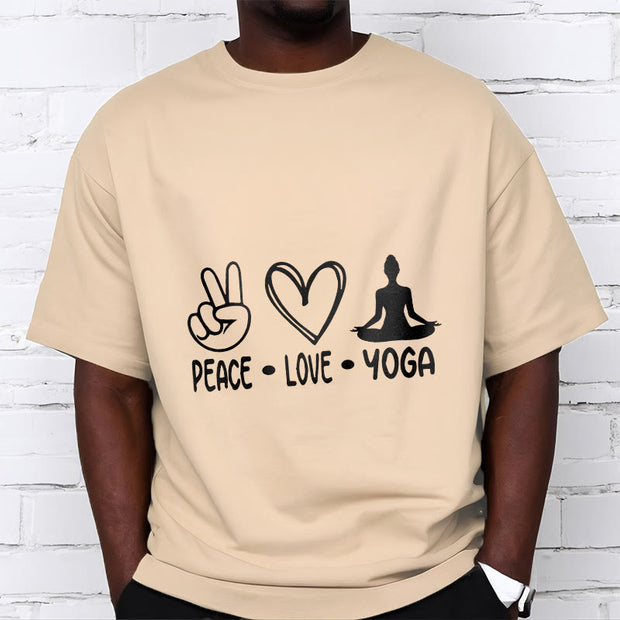 Buddha Stones Casual Hand Gesture Heart Yoga Pose Pattern Tee T-shirt - image 10