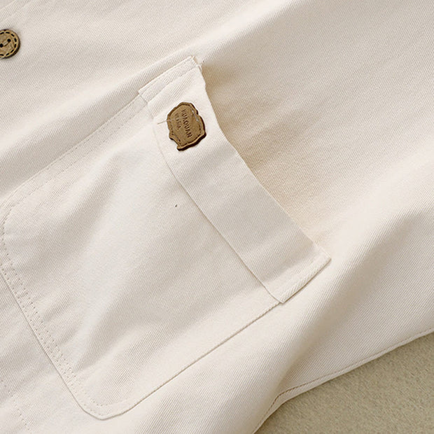 Buddha Stones Solid Color Front Buttons Sleeveless Women's Cotton Waistcoat With Pockets - image 16