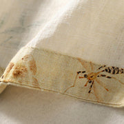 Buddha Stones Commute Chinese Frog-Button Long Lantern Sleeve Women's Cotton Linen Shirt - image 11