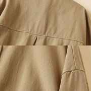 Buddha Stones Fall Irregular Design Long Sleeve Women's Cotton Lapel Shirt With Pockets - image 7