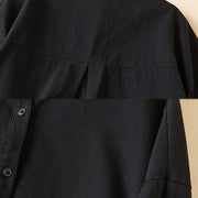 Buddha Stones Fall Irregular Design Long Sleeve Women's Cotton Lapel Shirt With Pockets - image 19