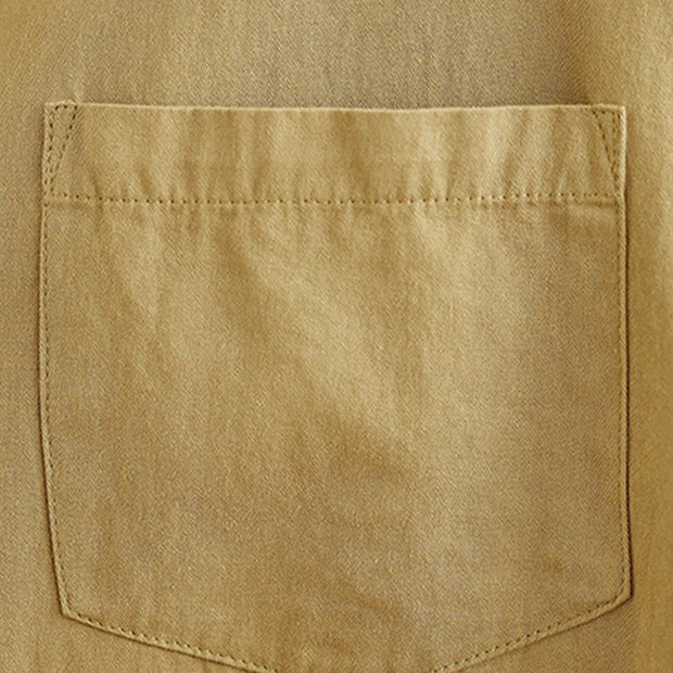 Buddha Stones Commute Plain Half Buttons Accordion Pleats Design Women's Cotton Linen Shirt - image 11