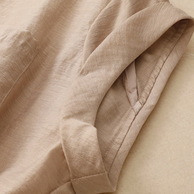 Buddha Stones 2Pcs Shirt Top 7-8 Length Skirt With Pockets Cotton Linen Clothing Women's Set - image 19