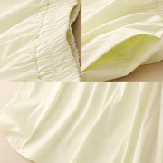 Buddha Stones 2pcs Irregular Button Design Shirt Skirt With Pockets Cotton Clothing Women's Set - image 30