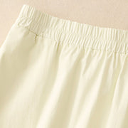 Buddha Stones 2pcs Irregular Button Design Shirt Skirt With Pockets Cotton Clothing Women's Set - image 28