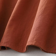 Buddha Stones Casual Ruffled Lace Patchwork Design Puff Sleeve Cotton Midi Dress With Pockets - image 10