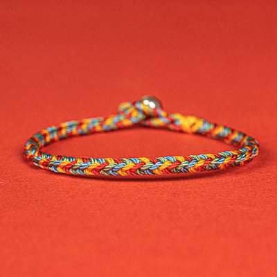 FREE Today: Luck Protection 925 Sterling Silver Eight Thread Peace Knot Colorful Rope Bracelet - 925 Sterling Silver(Wrist Circumference:19cm) - image 1