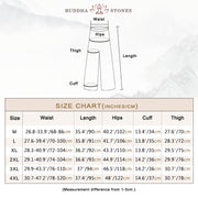Buddha Stones Spring Ethnic Embroidery Cotton Linen Women's Wide Leg Pants With Pockets