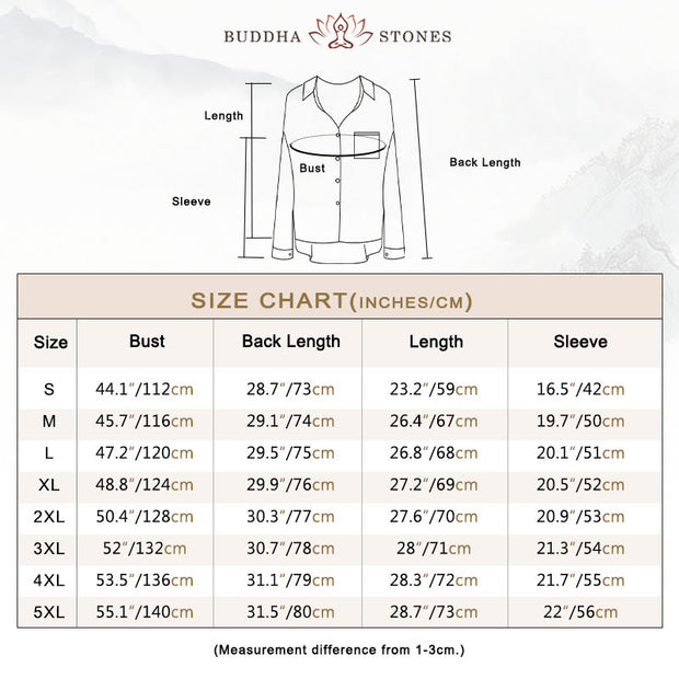 Buddha Stones 2Pcs Long Sleeve Shirt Top With Pockets Drawstring Pants Meditation Cotton Linen Clothing Women's Set