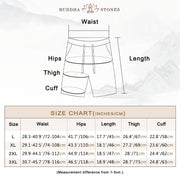 Buddha Stones Drawstring Elastic Waist Cotton Linen Men's Shorts With Pockets