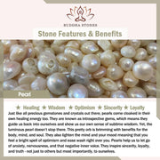 Buddha Stones Pearl Glass Healing Necklace Pendant